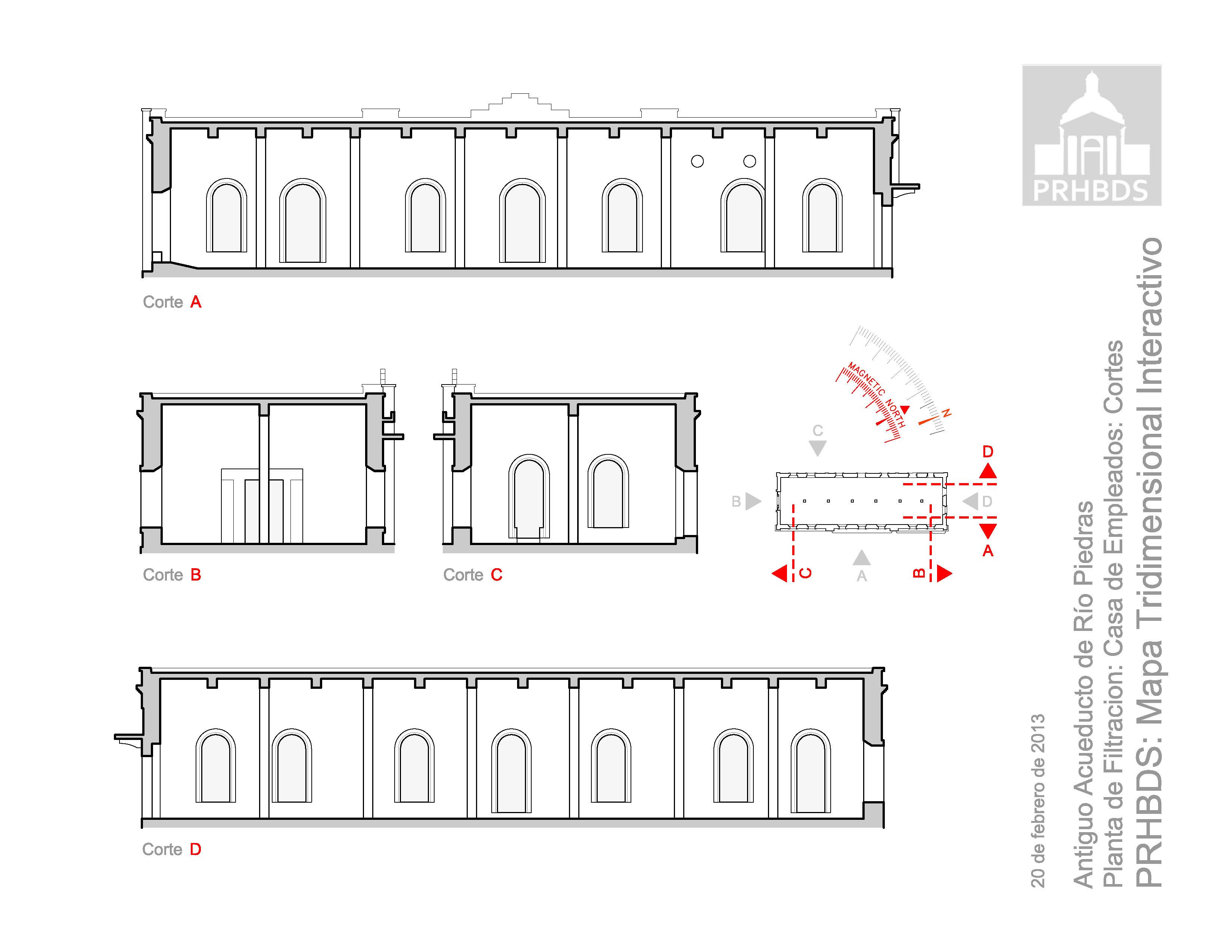 Antiguo Acueductos de Río Piedras - Casa de Empleados 3 - Cortes